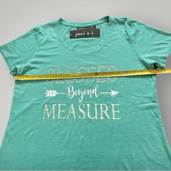 Blessed Beyond Measure Green Faith T-shirt Short Sleeve Adult Women Medium - Picture 4 of 8